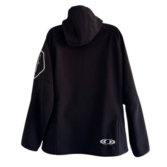 Salomon Woman's Sz XL 360 Degree Hoody II Zip Hoodie in Black w/ White Accents - Picture 4 of 12